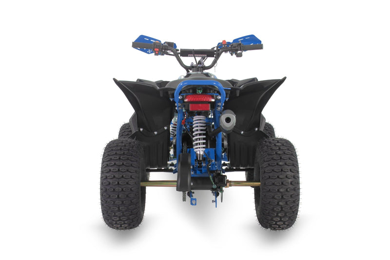 EXHILARATOR-PRO 110CC BLUE PETROL JUNIOR QUAD BIKE AUTO & REVERSE - Mini Quad Bikes