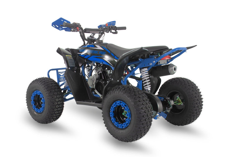 EXHILARATOR-PRO 110CC BLUE PETROL JUNIOR QUAD BIKE AUTO & REVERSE - Mini Quad Bikes