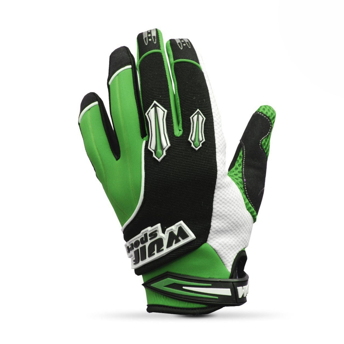 Green Stratos Off Road MX Gloves