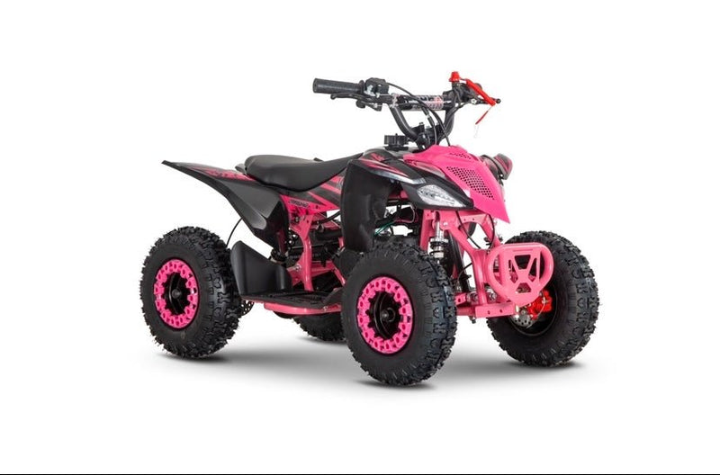 THE MINI KLF 50CC PINK RACER KIDS ELITE PETROL QUAD BIKE - Mini Quad Bikes