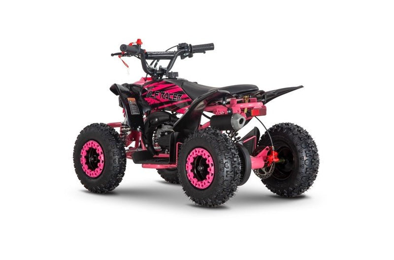 THE MINI KLF 50CC PINK RACER KIDS ELITE PETROL QUAD BIKE - Mini Quad Bikes